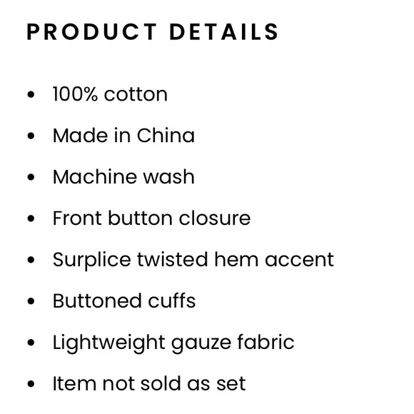 MONROW NWT RELAXED BLOUSE WITH TWIST FRONT BUTTON DOWN - Picture 6 of 6